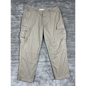 First Class Cargo Pants Mens 2XL Tan Ripstop Tactical Utility Adjustable Waist